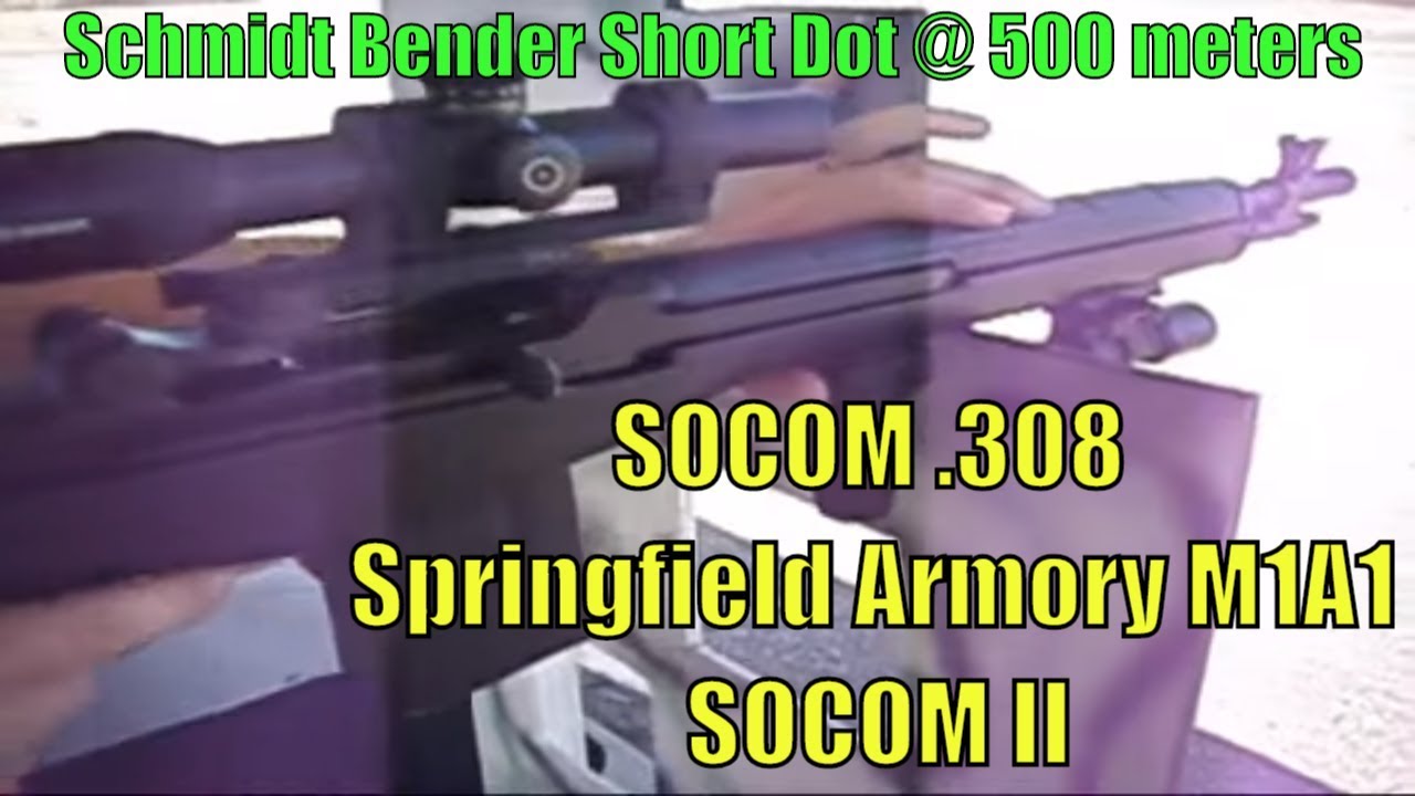 Springfield Armory M1A SOCOM shooting steel at 500 meters